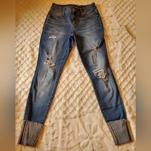 Maurices Destroyed Cuffed Jeans